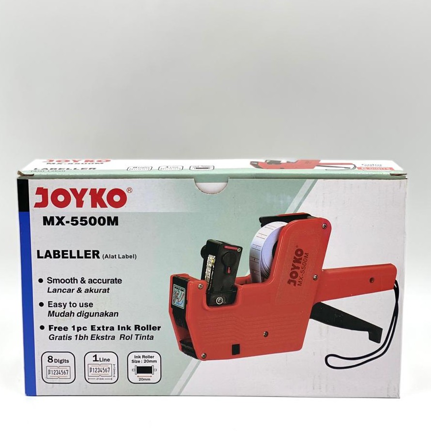 

Alat Mesin Label Harga / Price Labeller JOYKO 1 Baris 8 Digit MX-5500M / MX 5500M