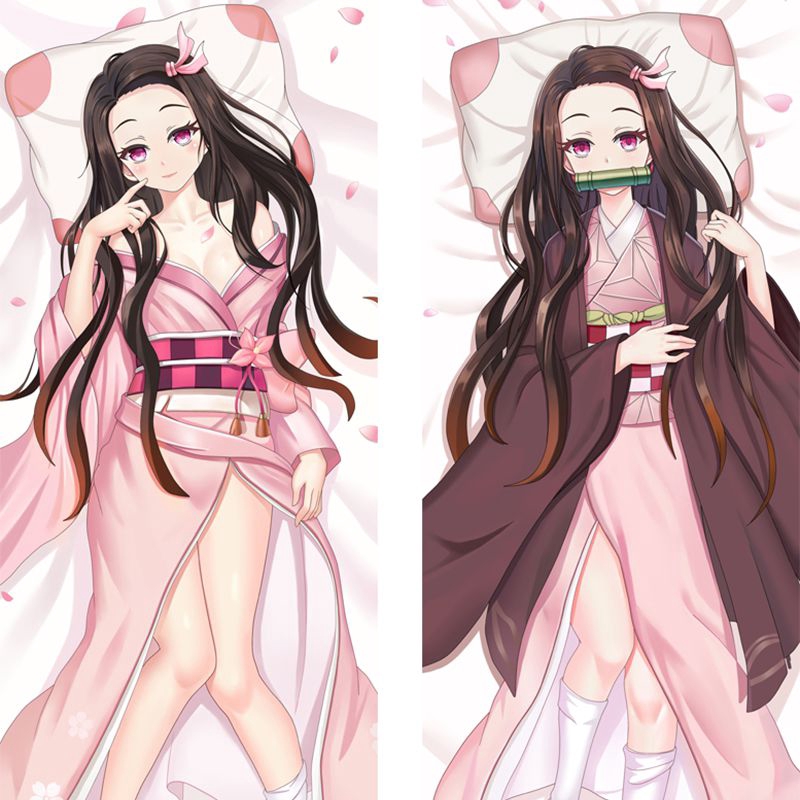 Sarung Bantal Sofa Desain Anime Kimetsu No Yaiba Kamado Nezuko Dakimakura Ukuran 50x150cm Shopee Indonesia - nezuko roblox id