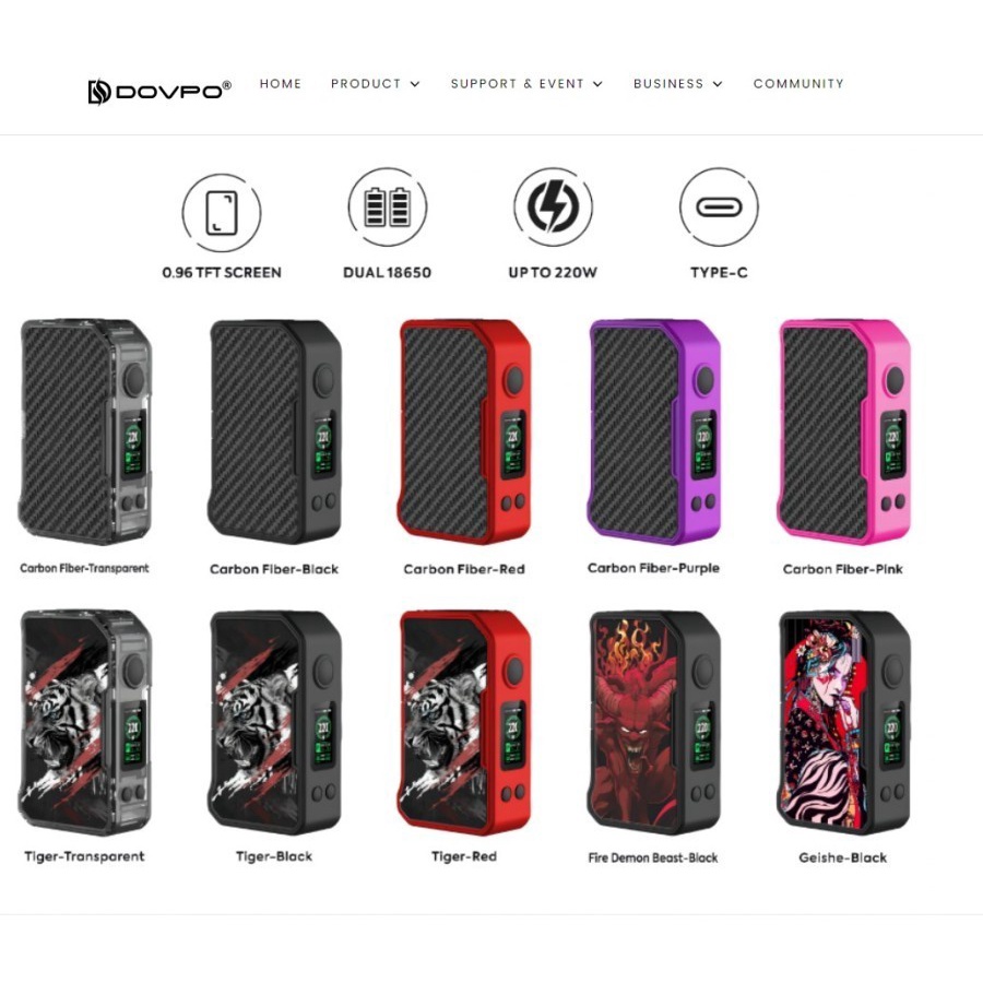 AUTHENTIC DOVPO MVP 220W BOX MOD ONLY