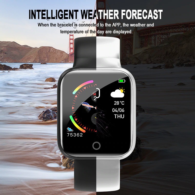 I5 Smart Watch Full Touch Screen Fitur Monitor Detak Jantung Tekanan Darah Fitness Tracker