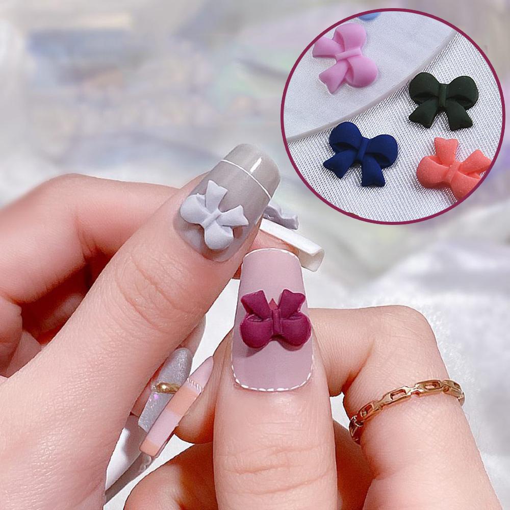 MXBEAUTY Ikatan Simpul Dekorasi Nail Art Peri Charms Frosted DIY Nail Art