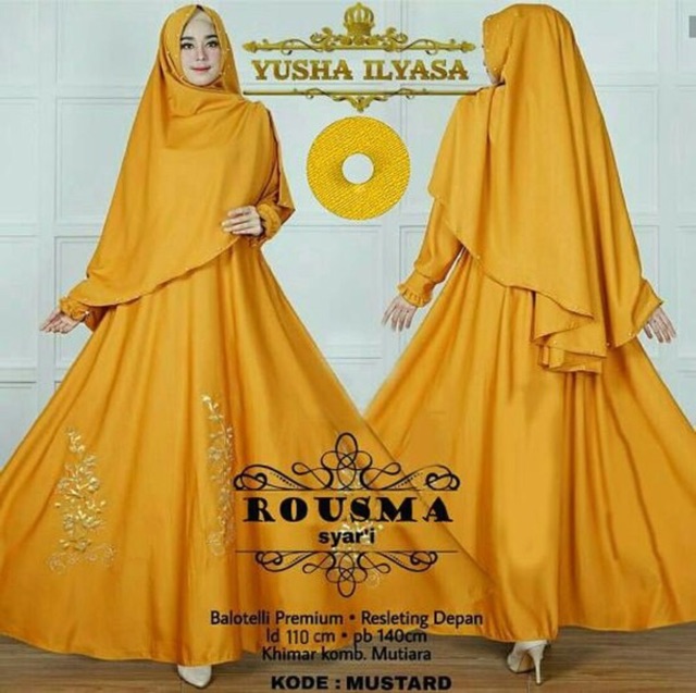 7 warna IS HIJAB SYARI Rousma / Set hijab syari wanita murah