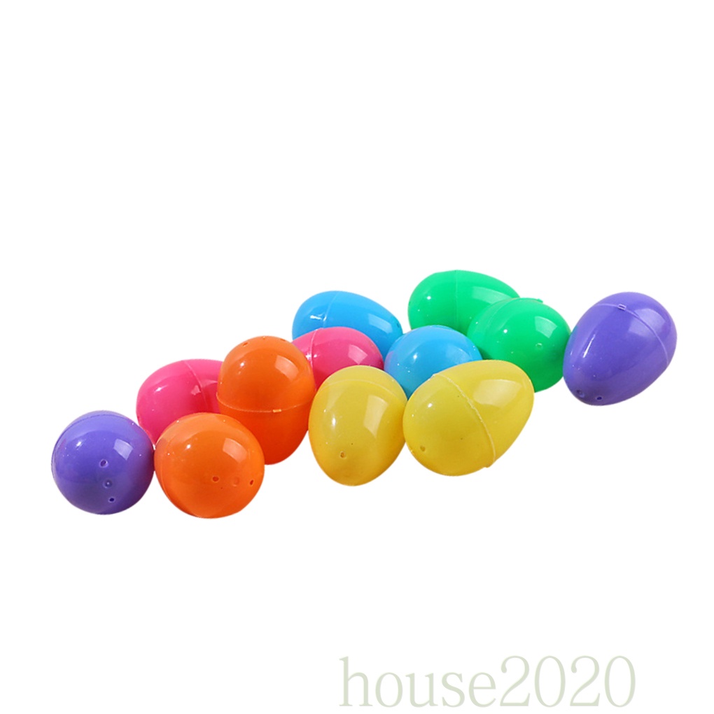 [HOUSE2020]12Pcs Easter Eggs Plastic Fake Eggshell DIY Simulation Party Decoration Toys Children Gift