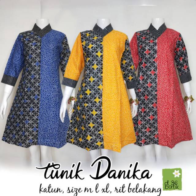 Tunik kerja murah halus wanita kekinian baju atasan cewek remaja kawung picisan cantik elegan trendy seragam dress batik murah kondangan kece cewe sekolah kuliah pesta kekinian kasual terbaru