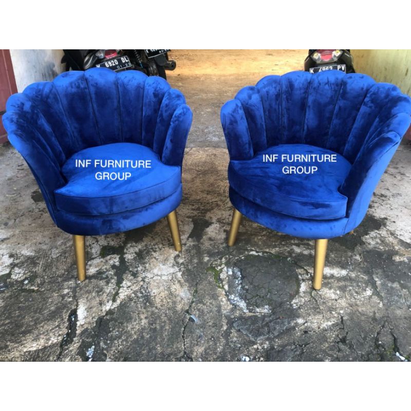 sofa kerang minimalis sofa cantik bludru