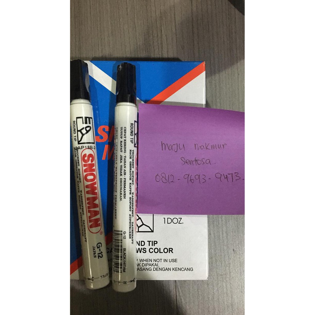 

READY STOK SPIDOL SNOWMAN PERMANET MARKER - HITAM