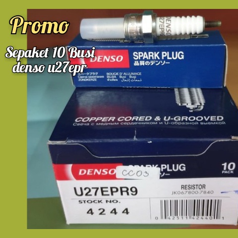 10 BUSI DENSO U27 EPR SESUAI UNTUKM HONDA VARIO BEAT SCOOPY SPACY DLL