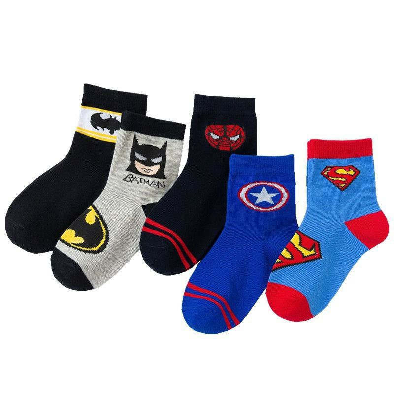 Kaos Kaki Anak Motif Super Hero 4-8 Tahun Bahan Katun Import Diatas Mata kaki