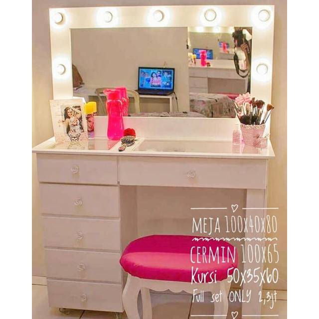 Vanity Mirror Fullset Shopee Indonesia