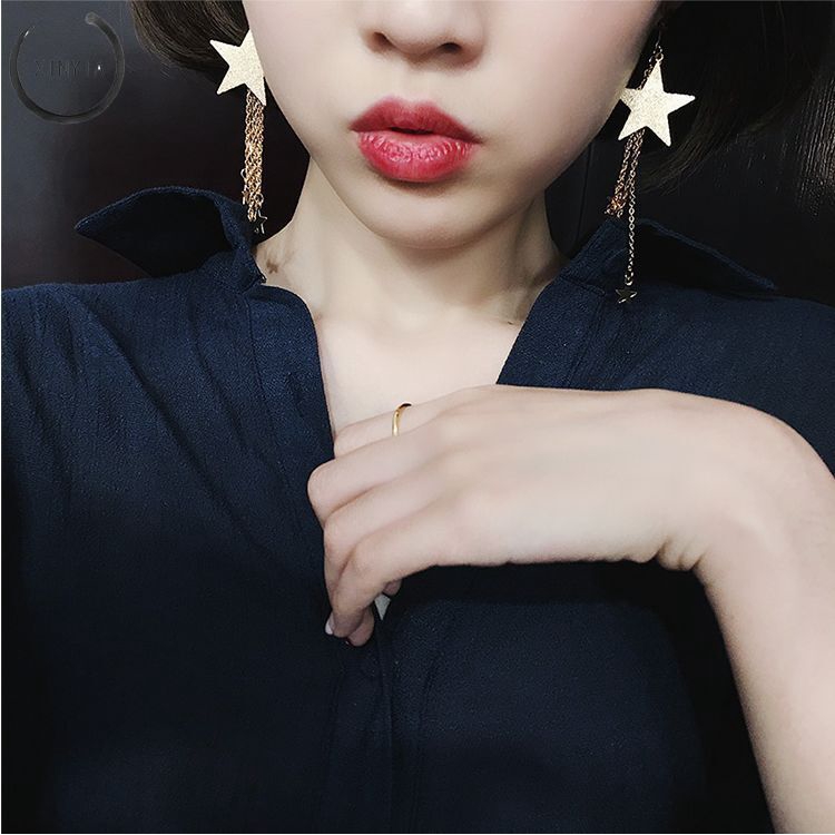 Anting Panjang Pentagram Rumbai