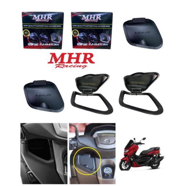 COVER LACI TUTUP LACI MHR PLASTIK ABS YAMAHA NMAX 155 NEW