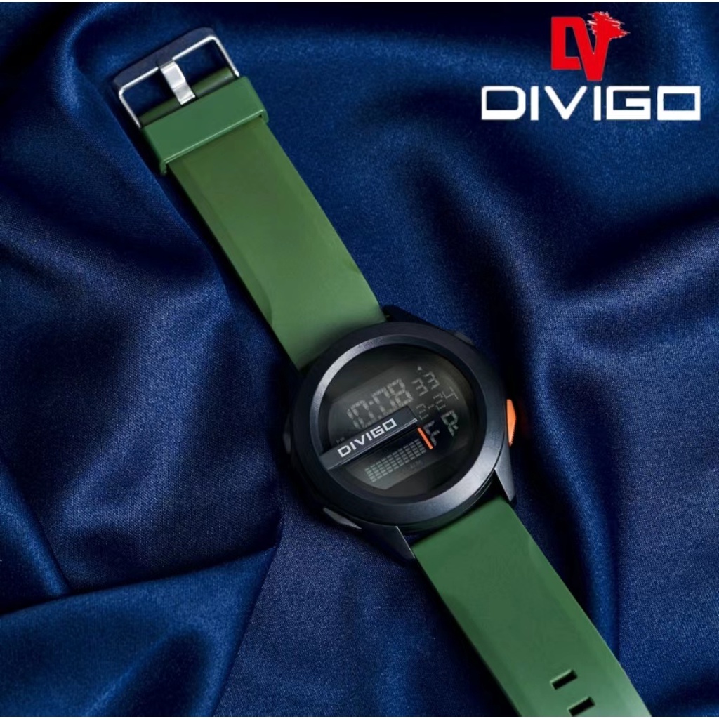 Jam Tangan Pria Digital DIVIGO DV-2101 Original Water Proof / Jam Tangan Cowok Sporty