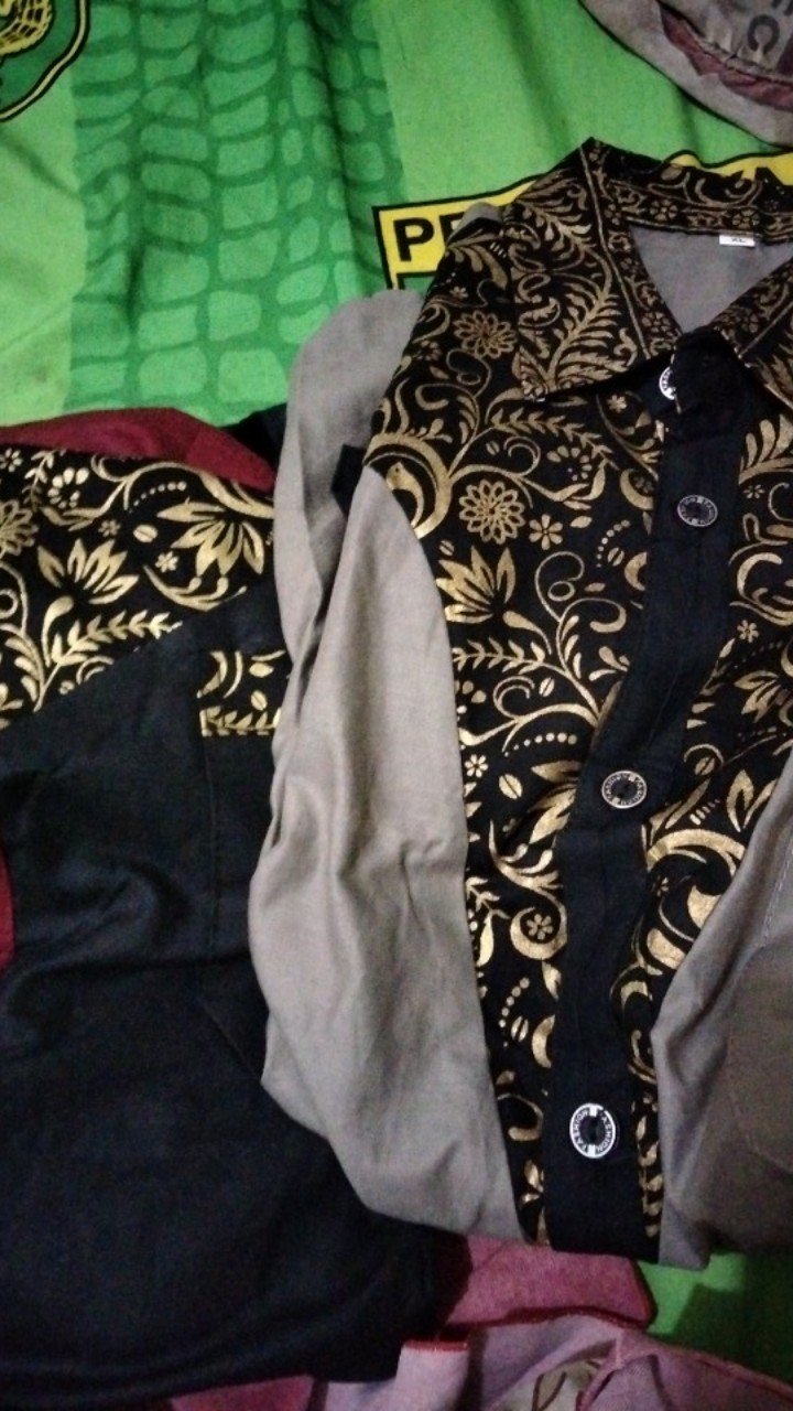 Risna Batik Hrb026 Kenogo Hem Kemejan Batik Pekalongan M L Xl