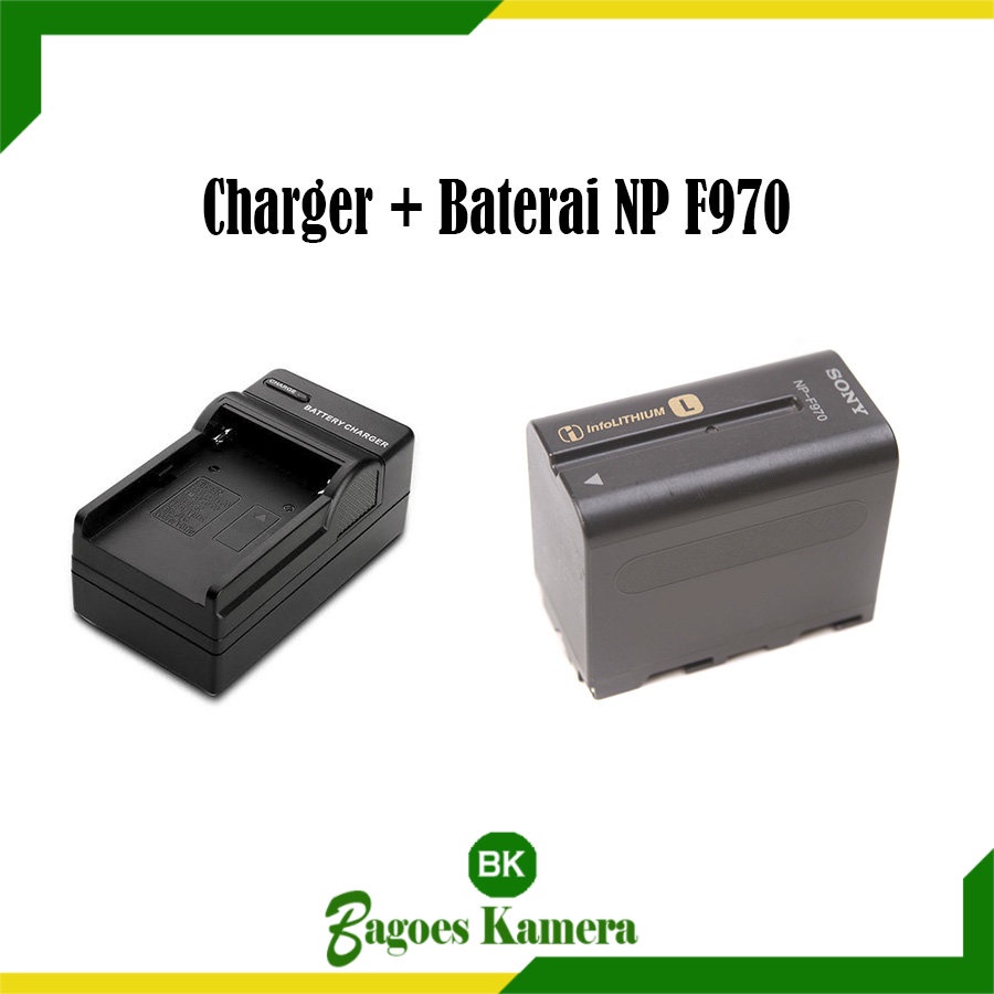Paket Battery Charger Sony NP F970 NPF970 NP-F970 Untuk Led Godox P260C