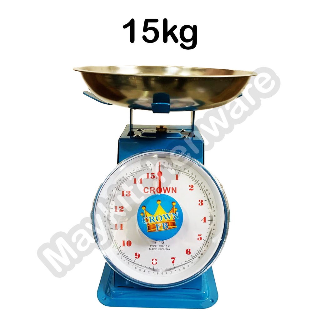 Timbangan Besi Crown 5kg 10kg 15kg 20kg Stainless Jarum Analog Manual Duduk Kue Tepung Buah Daging