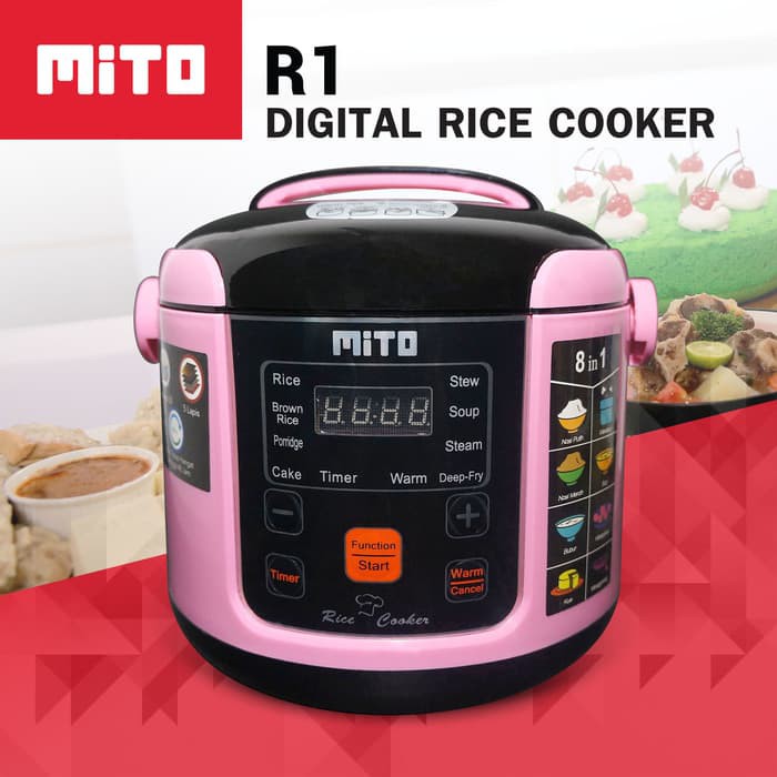 Mito R1 Digital Rice Cooker 1L - Pink