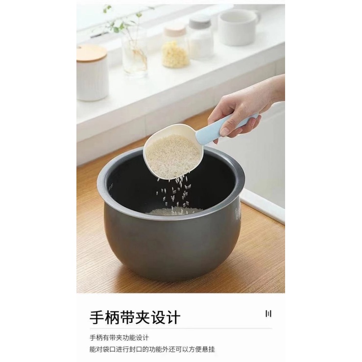 hokkiterus21 SENDOK TAKAR JEPIT 2in1 jepitan takaran kopi beras tepung makanan