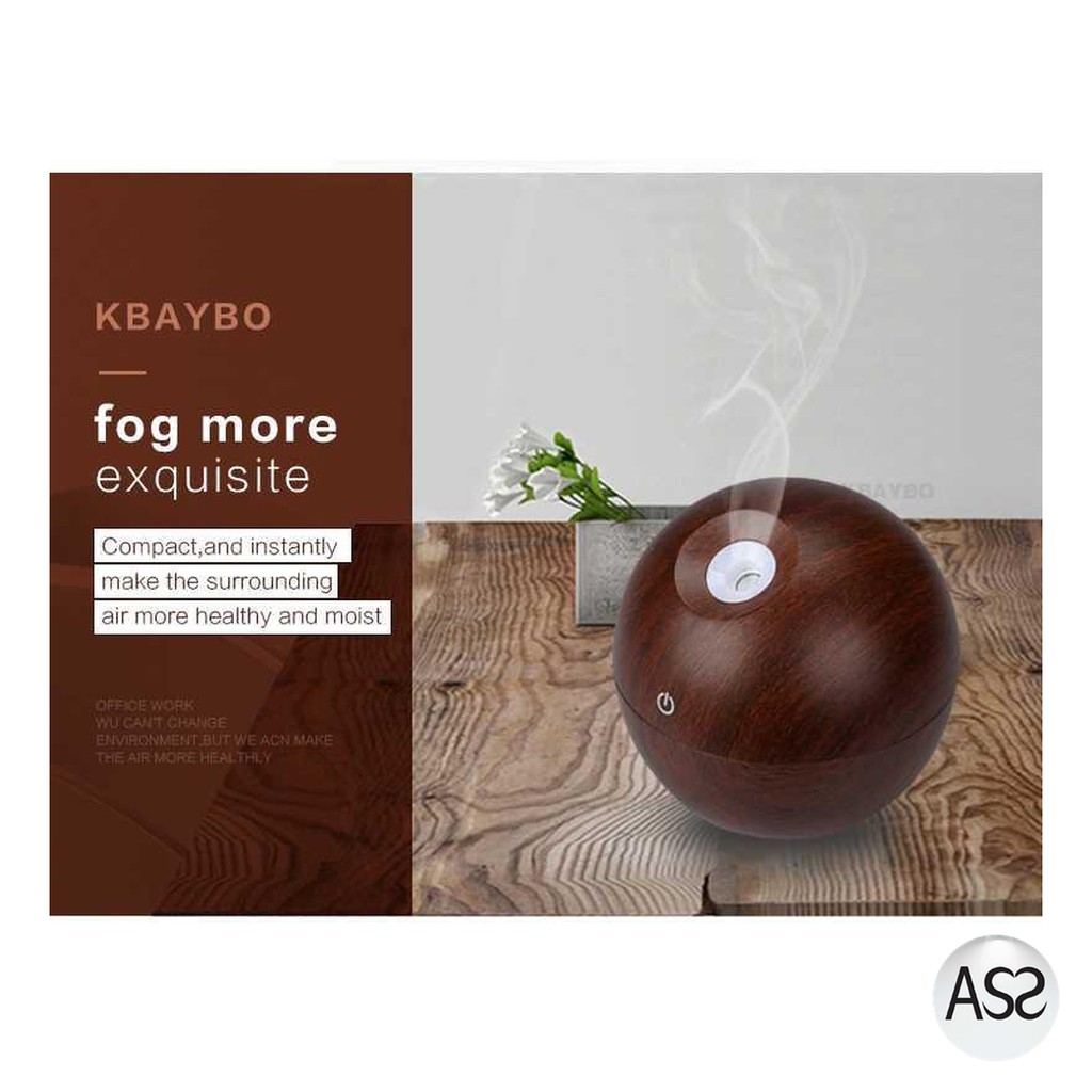 ASS Shop - Taffware Car Mini Air Humidifier Desain Kayu 130ml - HUMI JKC01