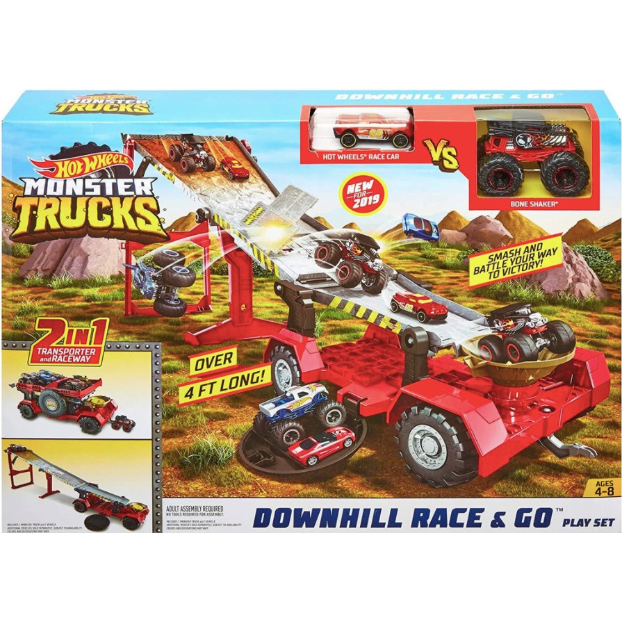HOT WHEELS MONSTER TRUCKS DOWNHILL RACE 
