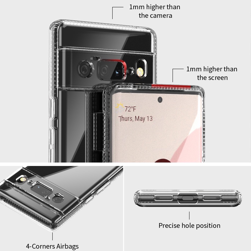 Case Bahan TPU Transparan Tahan Jatuh Tahan Banting Untuk Google Pixel 6 / 6 Pro