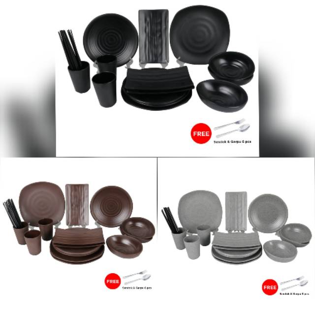 GOLDEN DRAGON- Melamin stone set