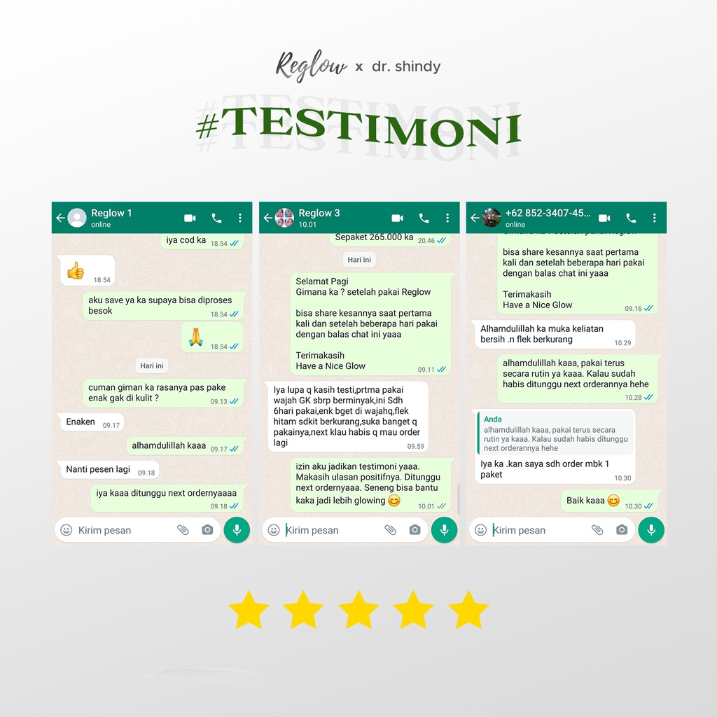 REGLOW Skincare Wajah ORI Reglow Penghilang Bopeng, whitening dan All Skin Type Paket Treatment Wajah Berkualitas COD-5