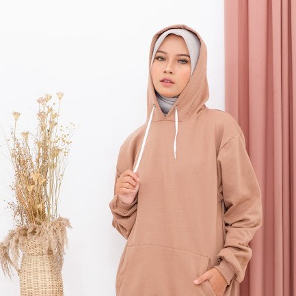 Sweater Hoodie Polos Oversize Jaket Pria Wanita Premium WARNA COKSU