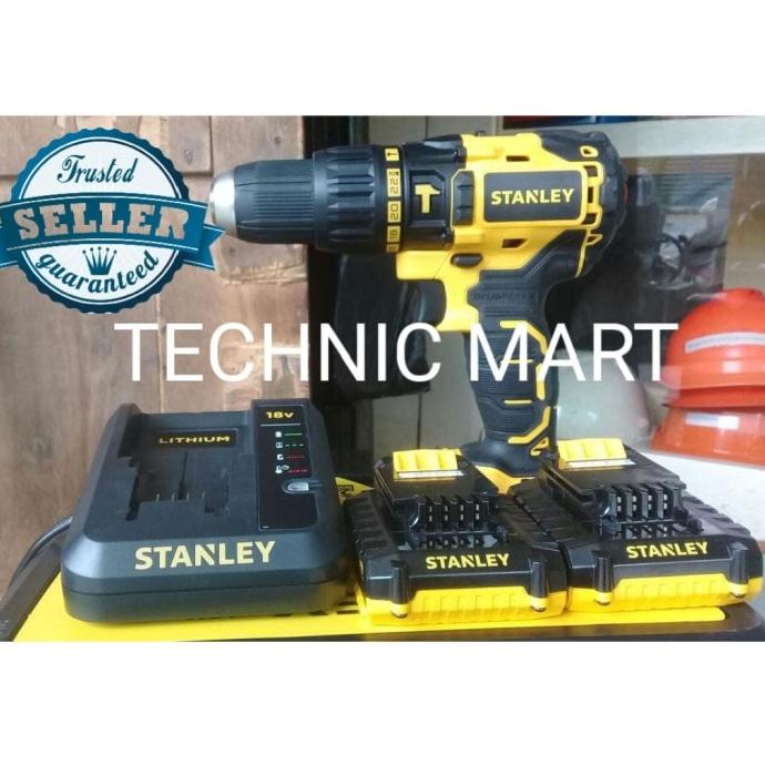 Bor Tembok Baterai Stanley SBH201D2K/ Brushless 18V tanpa carbon