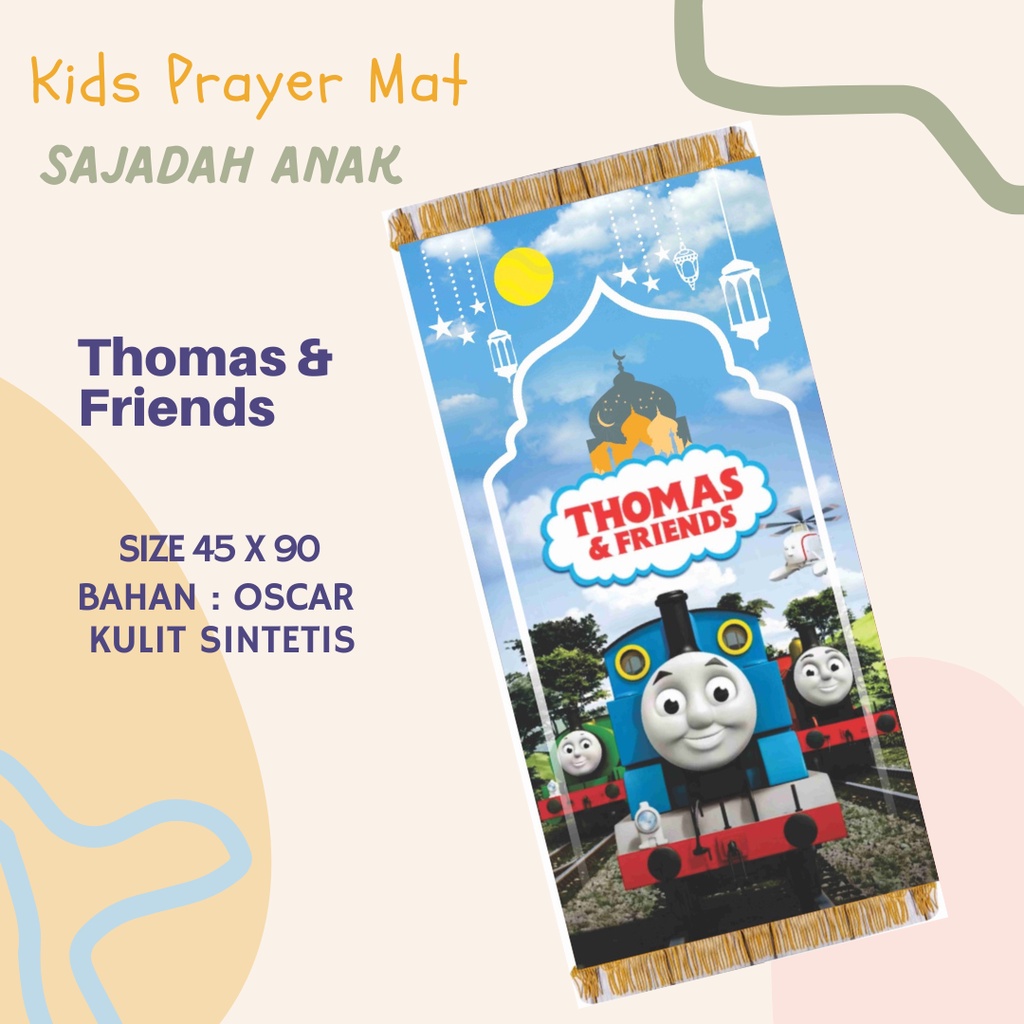 Sajadah Anak Custom Thomas & Friends | Kids Prayer Mat Sajadah Custom