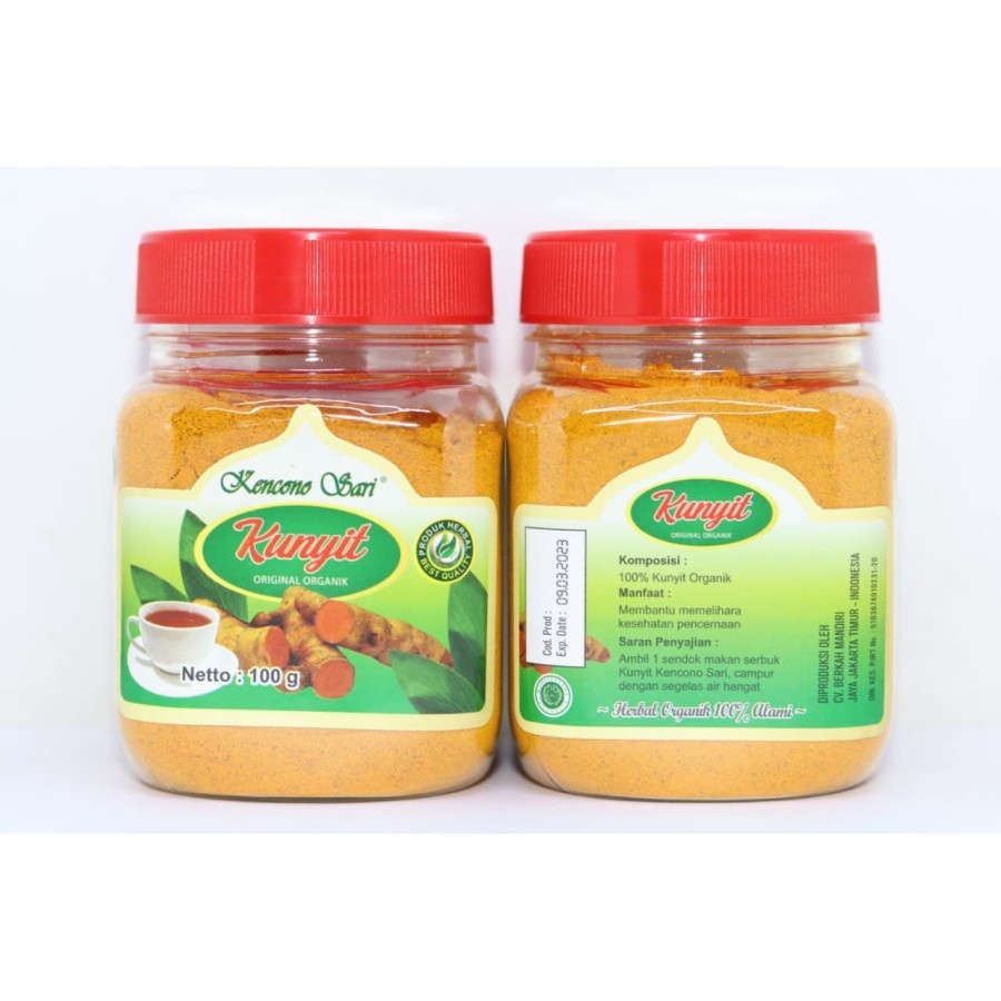 

Jamu Kunyit Bubuk Original Organik Kencono sari 100gr 100% Asli