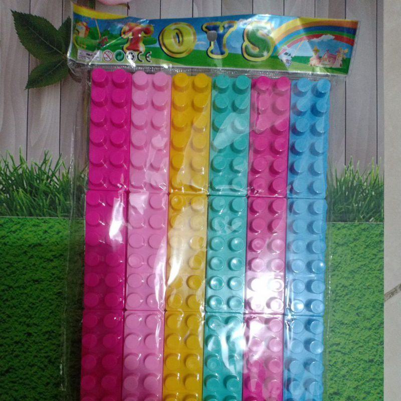 Mainan anak anak Laki Laki / Perempuan Mainan Lego Block besar isi 18