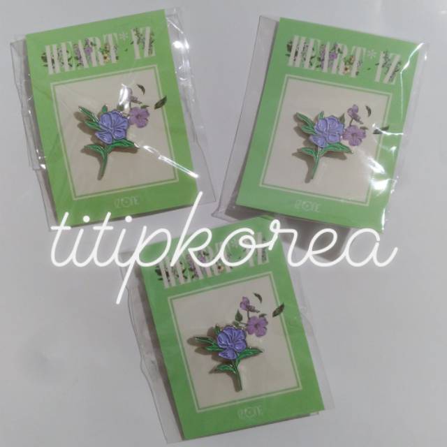 READY STOCK - OFFICIAL IZ*ONE PIN BADGE HEART*IZ POP UP STORE - IZONE HEARTIZ