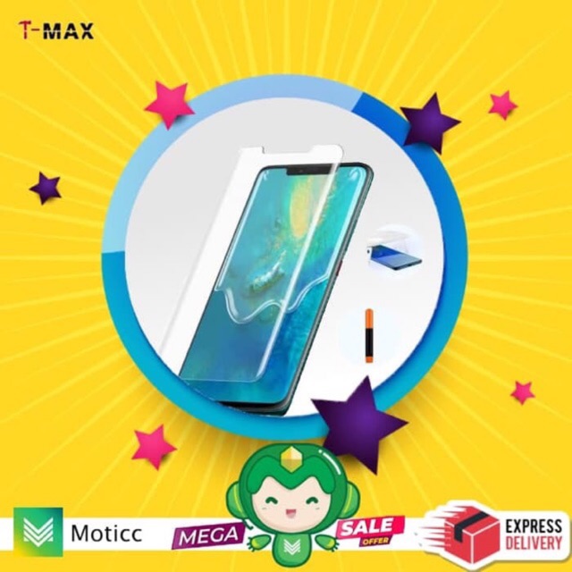T-MAX HUAWEI MATE 20 PRO UV FULL GLUE TEMPERED GLASS SCREEN PROTECTOR