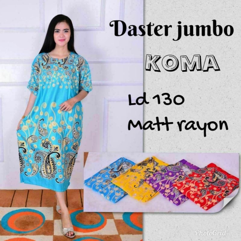 DASTER JUMBO ODREA NICOLETTA DADA KANCING BUSUI BIG SIZE RAYON HALUS ADEM LENGAN PENDEK-DSJ KOMA