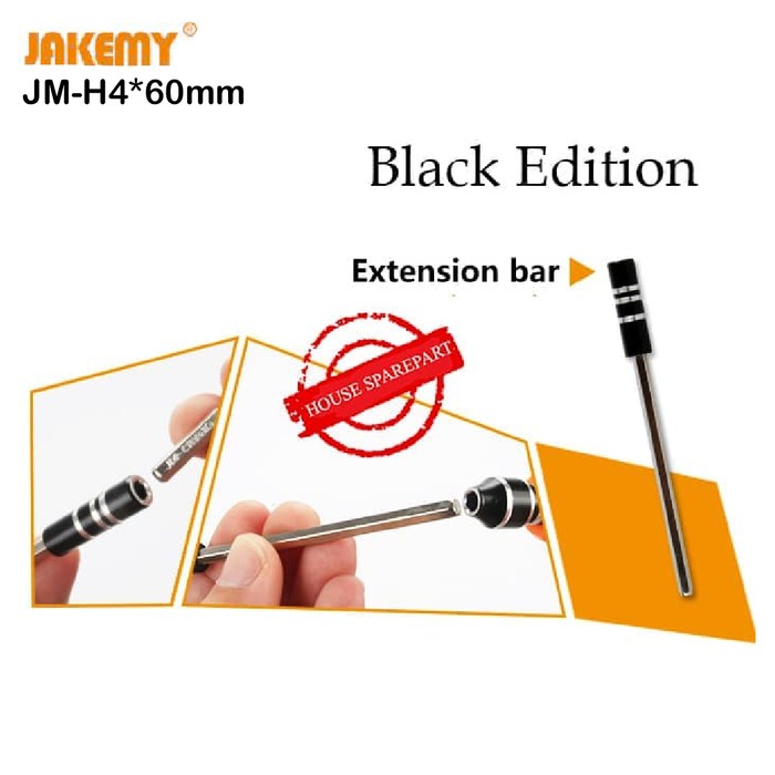 Jakemy JM-H4x60mm Orange Extension Obeng Bar Original