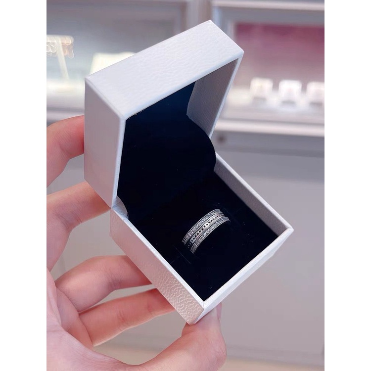 Pandora Cincin 925 Silver Hias Kubik Zirkon Berlian Untuk Wanita