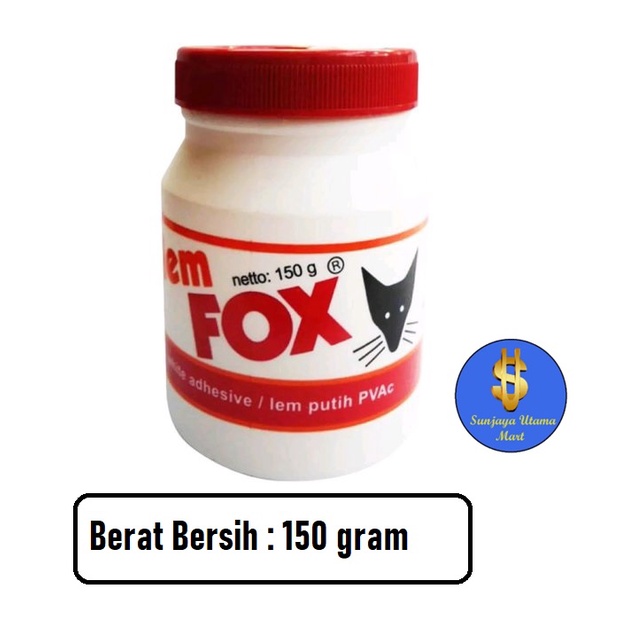 

lem Fox Putih-White Adhesive/Lem Putih PVAc 150g