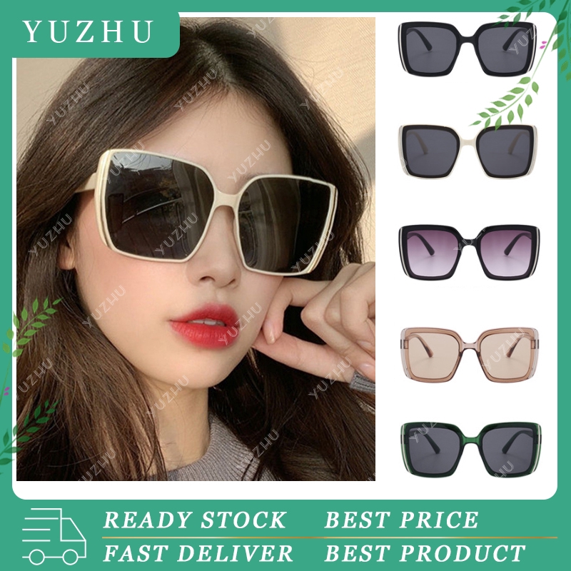 (YUZHU) Ready Stock Kacamata Sunglasses Wanita Klasik Anti UV Square Kacamata Hitam