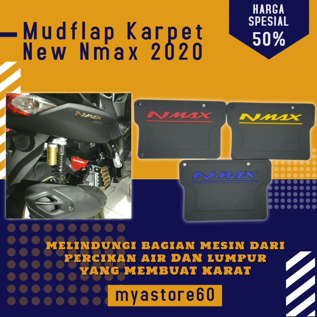 Mudflap New Nmax 2020 / Mud Flap New Nmax 2020 / Karet Karpet Lumpur Variasi Aksesoris Nmax 2020