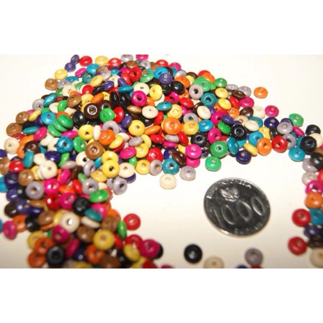 Mote Kayu Bulat Pipih