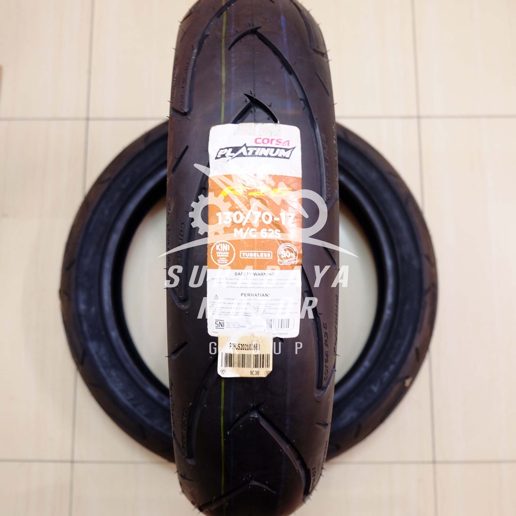 Ban Tubeless 130/70-17 R26 Platinum Corsa Ring 17 Belakang Sepeda Motor Vixion Ninja GL CB150R Origi