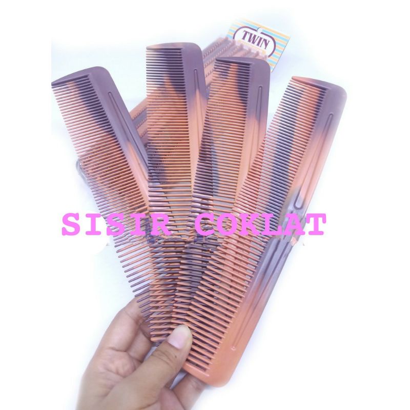 Sisir Rambut Twin Coklat Model Lurus - Sisir Coklat - Sisir Termurah