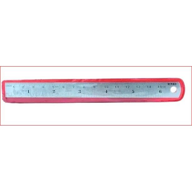 (NCS) Penggaris besi Kenko original 15 cm / Stainless Steel Ruler 15 cm