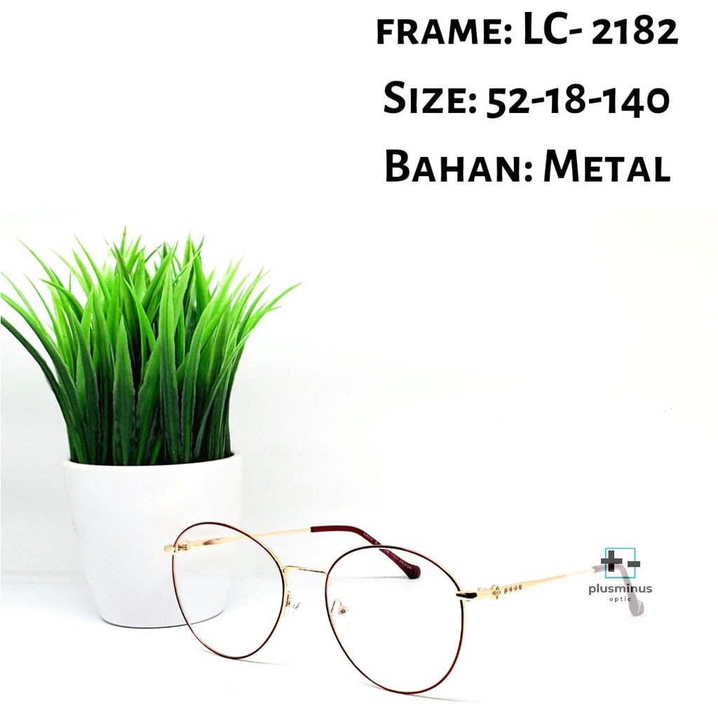 Frame Kacamata LC-2182 (termasuk lensa anti radiasi)
