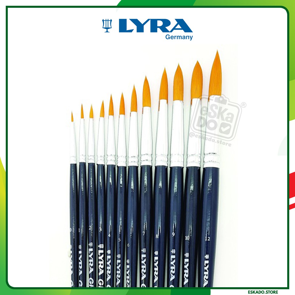 Kuas Lukis LYRA Taklon Art Brush ROUND No. 0 s/d 12