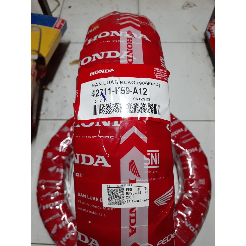 Ban Belakang Matic Honda 90/90-14 AHM Tubeless Beat Vario Genio Ring 14