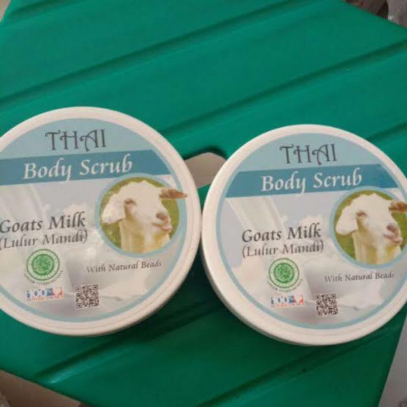 LULUR MANDI SUSU KAMBING THAI BODY SCRUB GOATS MILK SCRUB PENGANGKAT DAKI