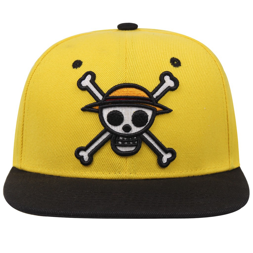 Topi Baseball Motif Bordir Anime One Piece Bajak Laut Bahan Katun Untuk Unisex