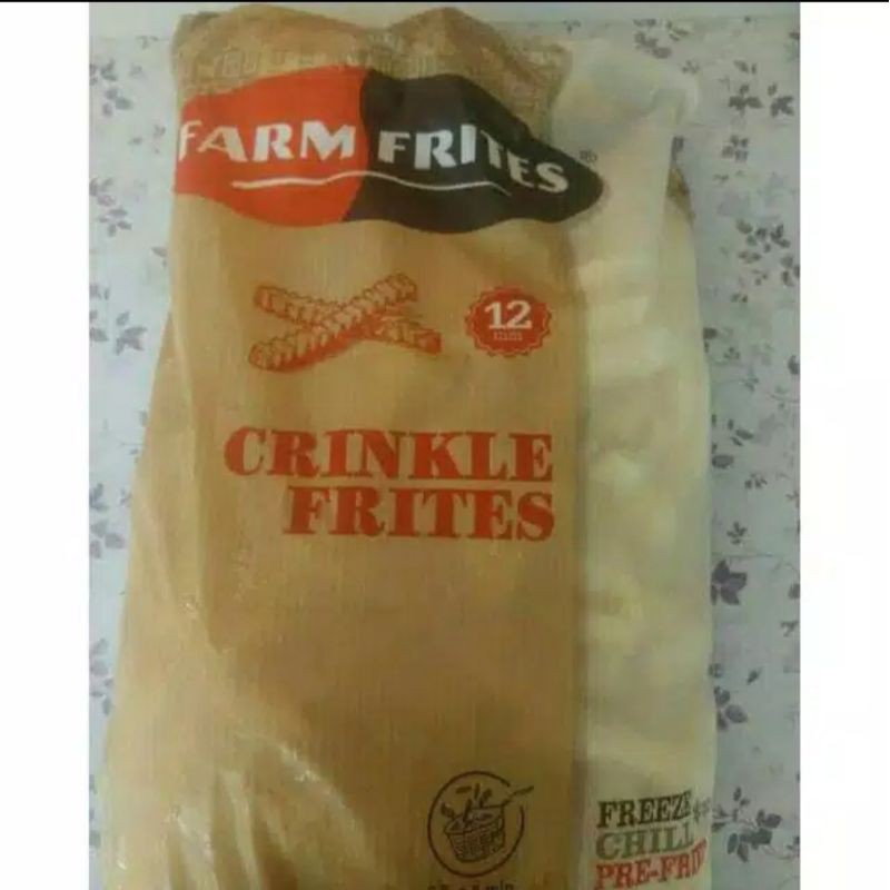 

Farm Frites 2kg 12 mm crincle cut kentang goreng