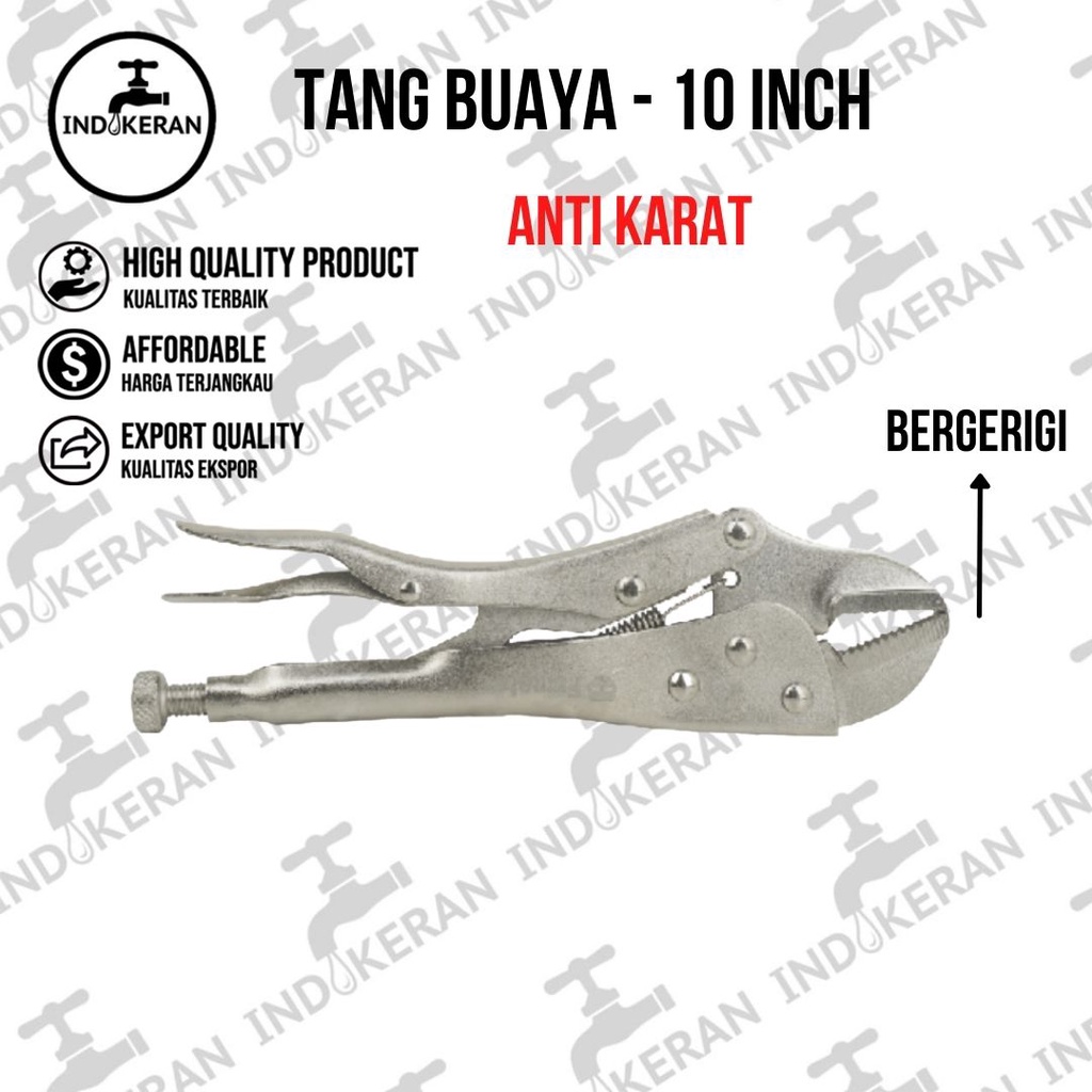 INDOKERAN - Tang Buaya Jepit Bengkok - 10 Inch